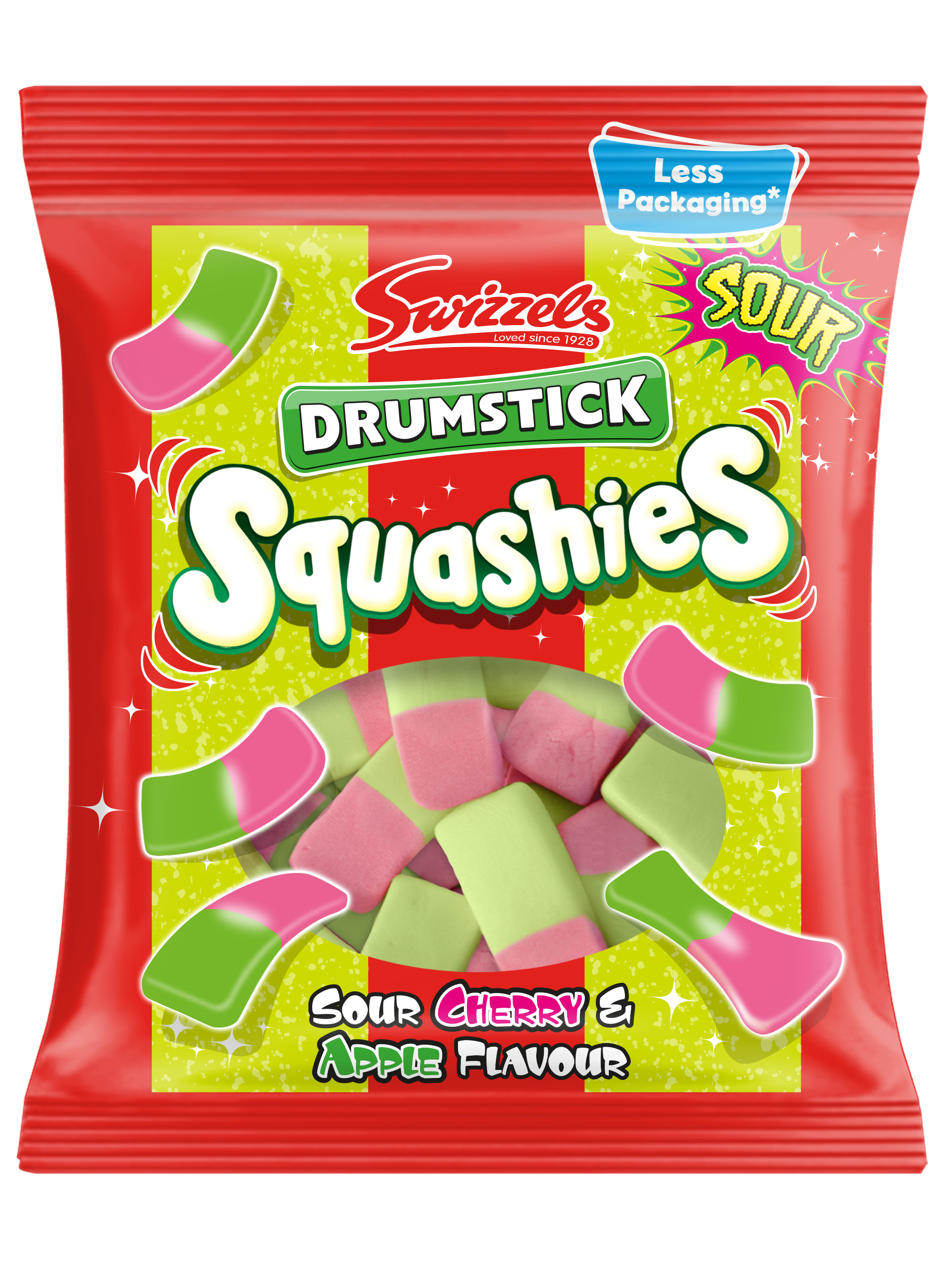SWIZZELS Drumstick Squashies Sour Cherry & Apple